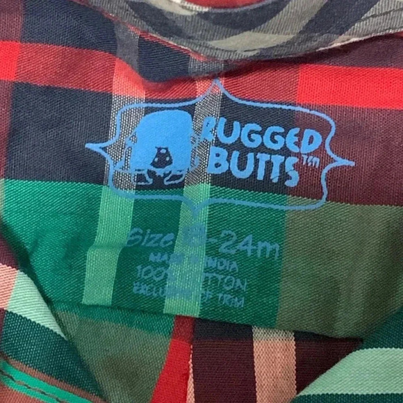 Baby Boys Rugged Butts Long Sleeve Plaid Button Down Shirt Size 18-24 MTHS NWT - Picture 6 of 6